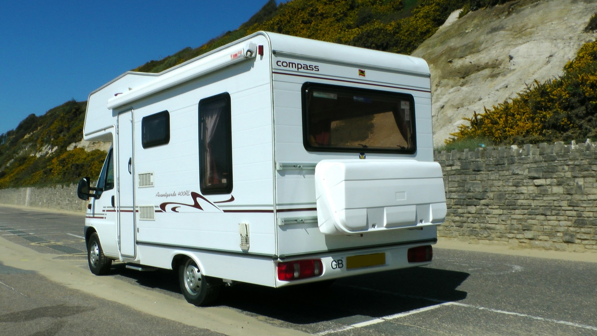 White RV van